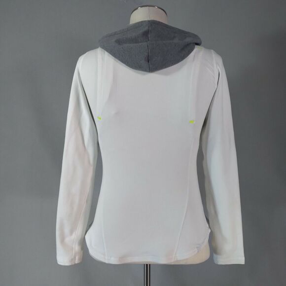 Nike hoodie sweatshirt sweater women's large white gray Dri-FIT long sleeve Flaw - Picture 8 of 11